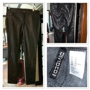 Divided faux leather pants size 14 worn once